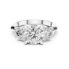 Brilliant Round Trilogy Engagement Ring