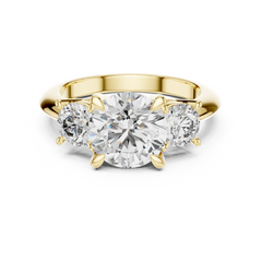 Brilliant Round Trilogy Engagement Ring