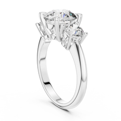 Brilliant Round Trilogy Engagement Ring