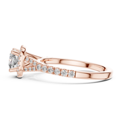 Cushion Halo Split-Shank Engagement Ring