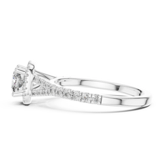 Cushion Halo Split-Shank Engagement Ring