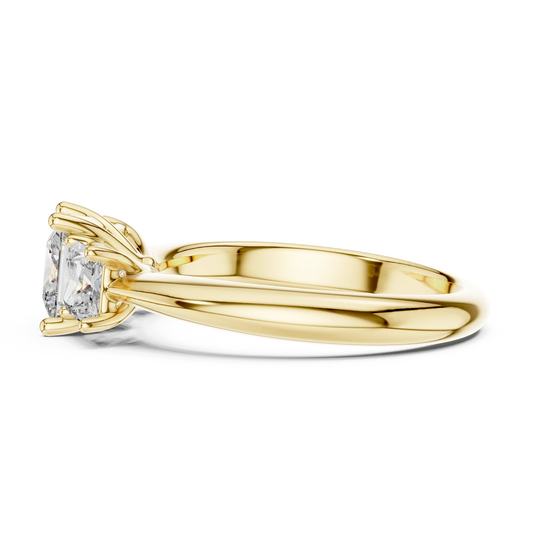 Princess Cut Three-Stone Engagement Ring
