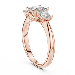 Princess Cut Three-Stone Engagement Ring