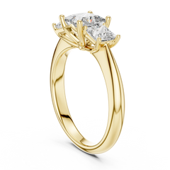 Princess Cut Three-Stone Engagement Ring