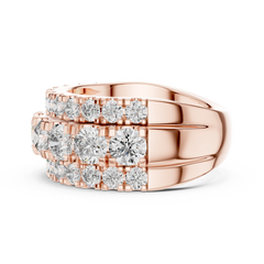 Grand Triple-Row Round Statement Band