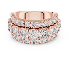 Grand Triple-Row Round Statement Band