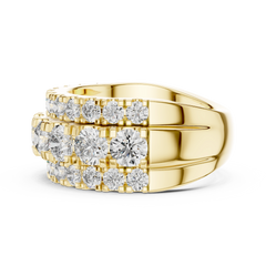 Grand Triple-Row Round Statement Band