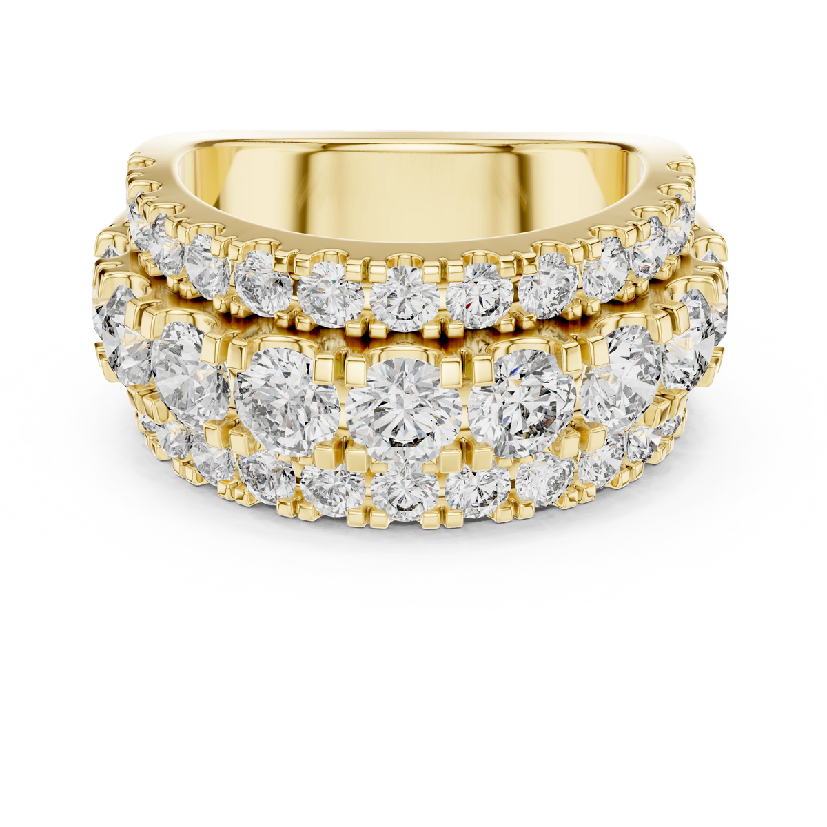 Grand Triple-Row Round Statement Band