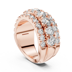 Grand Triple-Row Round Statement Band