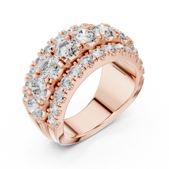 Grand Triple-Row Round Statement Band