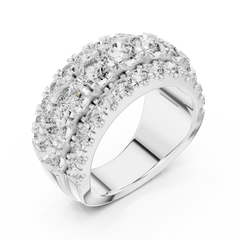 Grand Triple-Row Round Statement Band