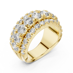 Grand Triple-Row Round Statement Band