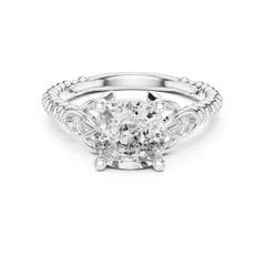 Braided Celtic Cushion Engagement Ring