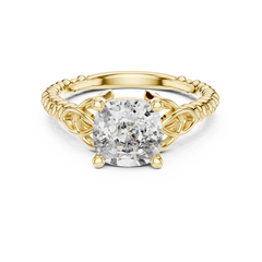 Braided Celtic Cushion Engagement Ring