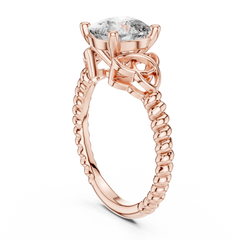 Braided Celtic Cushion Engagement Ring