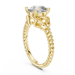 Braided Celtic Cushion Engagement Ring