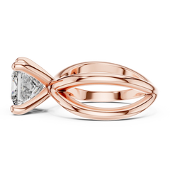 Princess Cut Criss-Cross Solitaire Ring