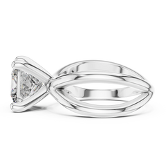 Princess Cut Criss-Cross Solitaire Ring