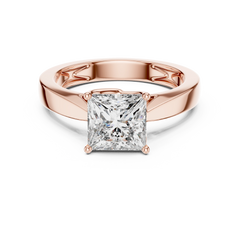 Contemporary Princess Solitaire Ring