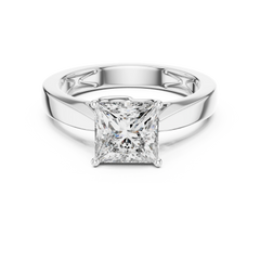 Contemporary Princess Solitaire Ring