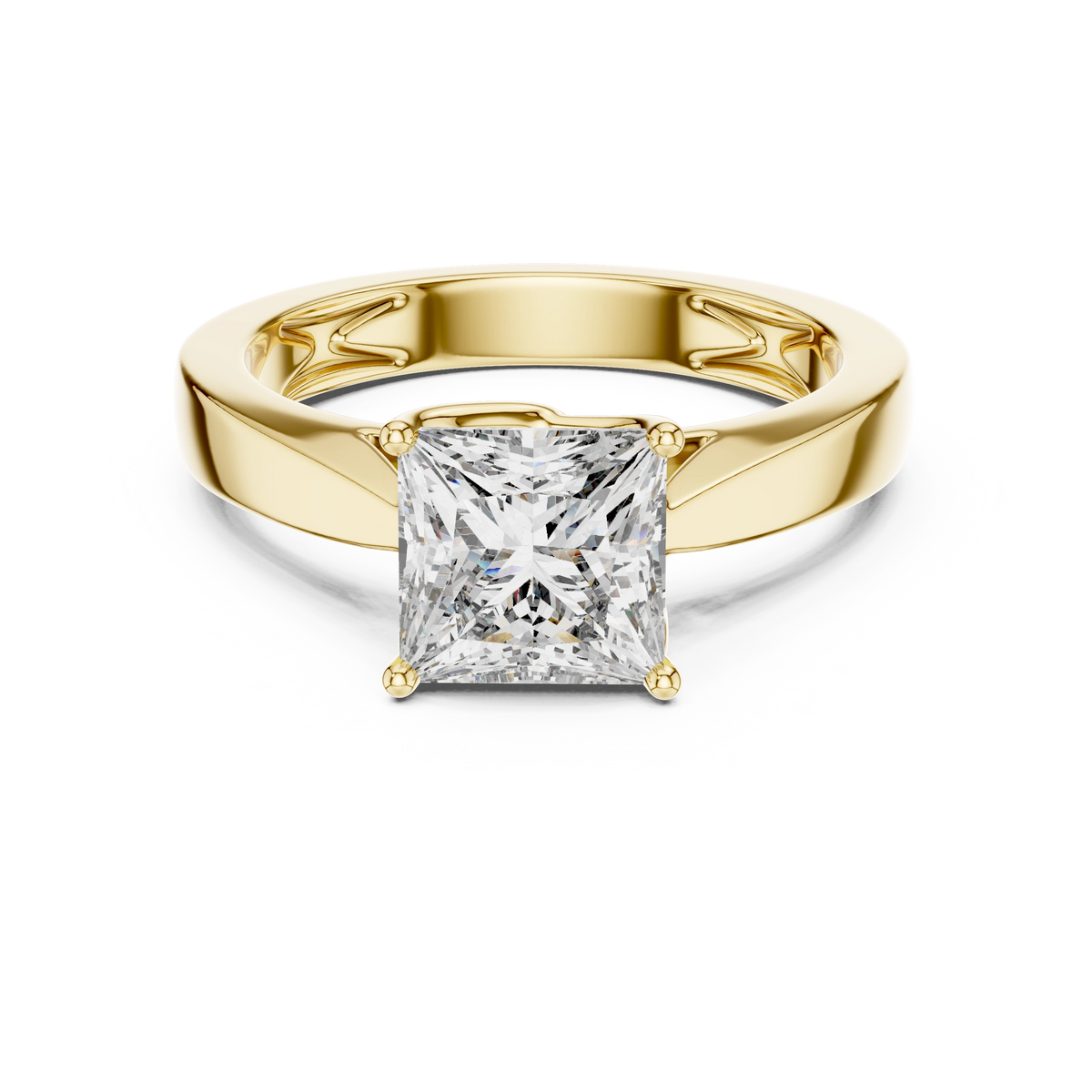 Contemporary Princess Solitaire Ring