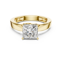 Contemporary Princess Solitaire Ring