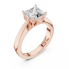 Contemporary Princess Solitaire Ring