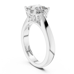 Contemporary Princess Solitaire Ring