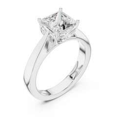 Contemporary Princess Solitaire Ring