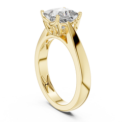 Contemporary Princess Solitaire Ring