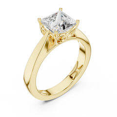 Contemporary Princess Solitaire Ring