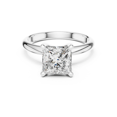 Classic Princess Cut Solitaire Engagement Ring