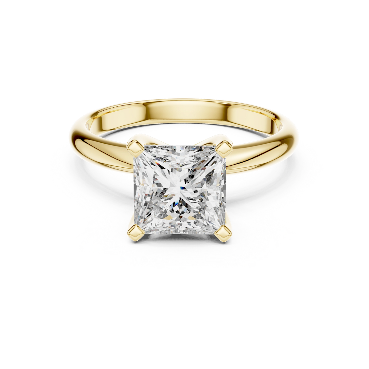 Classic Princess Cut Solitaire Engagement Ring
