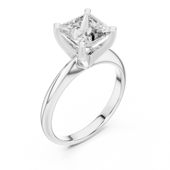Classic Princess Cut Solitaire Engagement Ring