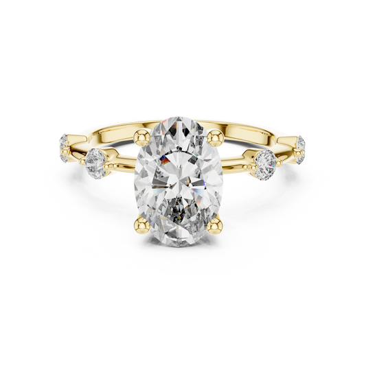 Oval Constellation Engagement Ring