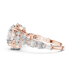 Round Brilliant Multi-Shape Accented Ring