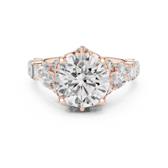 Round Brilliant Multi-Shape Accented Ring
