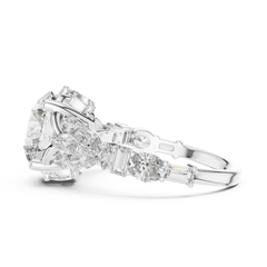 Round Brilliant Multi-Shape Accented Ring