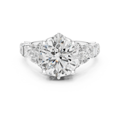 Round Brilliant Multi-Shape Accented Ring