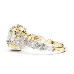Round Brilliant Multi-Shape Accented Ring