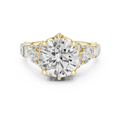 Round Brilliant Multi-Shape Accented Ring