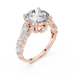 Round Brilliant Multi-Shape Accented Ring