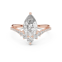 Celestial Pear Sunburst Ring