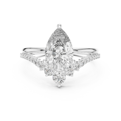 Celestial Pear Sunburst Ring