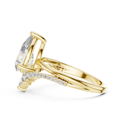 Celestial Pear Sunburst Ring