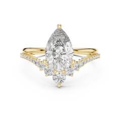 Celestial Pear Sunburst Ring