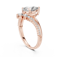 Celestial Pear Sunburst Ring