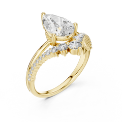 Celestial Pear Sunburst Ring