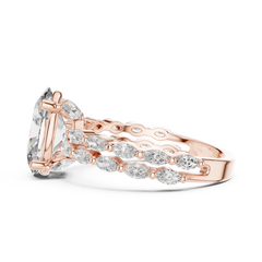 Oval Marquise-Duo Band