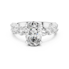 Oval Marquise-Duo Band